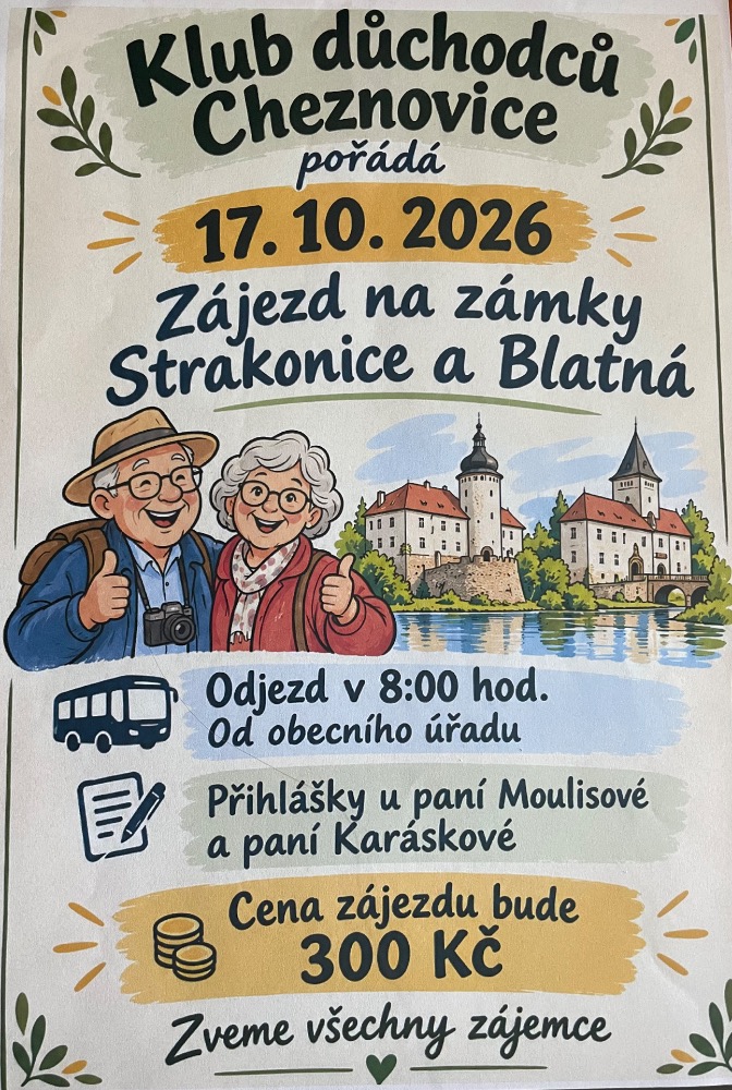 Zájezd Klubu důchodců