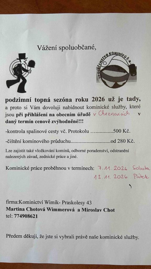 Kontrola komínů